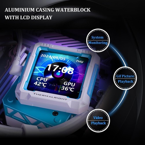 Raffrescatore d'acqua 360 ARGB ad alte prestazioni con display magnetico per Intel/AMD - Foto 6 di 7