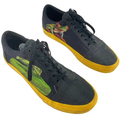 VANS X National Geographic Old Skool Black Cotton Sneakers Men's 11.5 Preowned