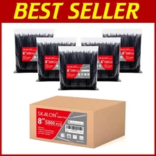 8 Inch Zip Ties 5000 Pack - 40lbs Tensile Strength