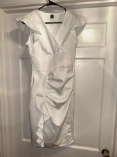 Shein Pencil Evening Dress White Size 4