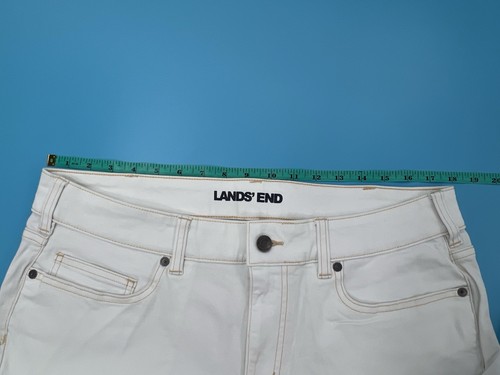 Lands End Damen Größe:16W28 Mid Rise Straight Leg Jeans Farbe:WEISS - Bild 8 von 10