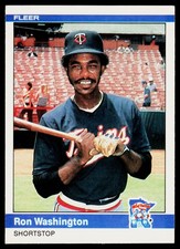 1984 Fleer #577 Ron Washington - VG