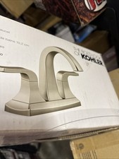 KOHLER Rubicon 4 in. Centerset 2-Handle Bathroom Faucet Brushed Nickel