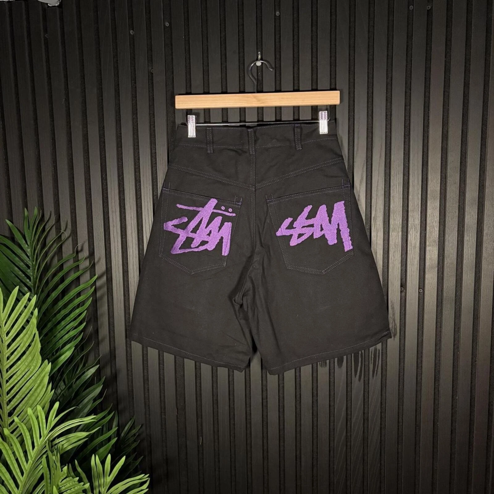 Stüssy Denim Rework Style Black Shorts