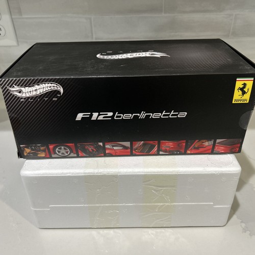 RARE 1/18 Hot Wheels Elite Ferrari F12 Berlinetta Rosso Corsa RED - Picture 12 of 12