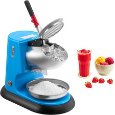 Ice Crusher Machine, 220Lbs per Hour Electric 4 Blades Snow Cone Maker, Stainles