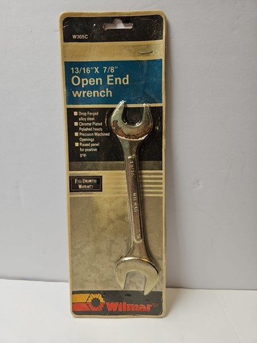The Vintage "Wilmar" shown in the image is a 13/16" x 7/8" open-end wrench. - Picture 1 of 3