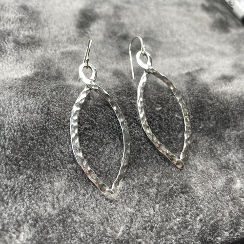 Or Paz Sterling Silver Dangle Earrings Hammered - Picture 3 of 9