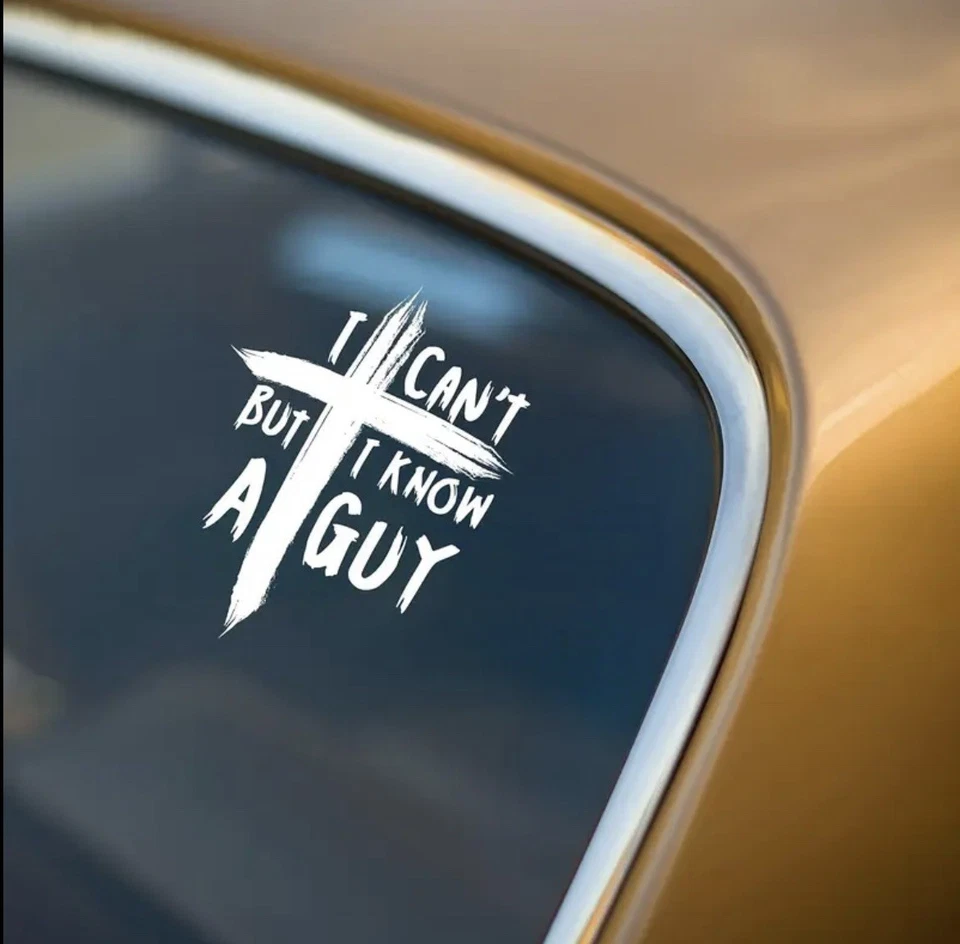 Pegatina divertida “I Know A Guy” - Calcomanía de vinilo cristiana religiosa para camión de coche  Foto 2 de 2