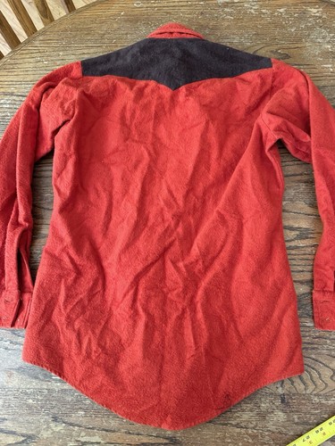 Camicia vintage anni 70 Duxbax Western Pearl Snap camoscio adulto piccola - Foto 9 di 11