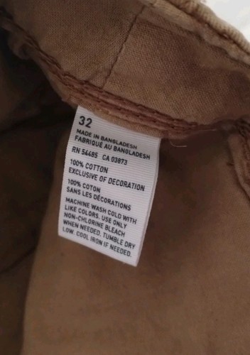 NW MEN AMERICAN EAGLE LONGBOARD CAMEL KHAKI COTTON BERMUDA TWILL SHORTS 32 - 34 - Picture 7 of 10