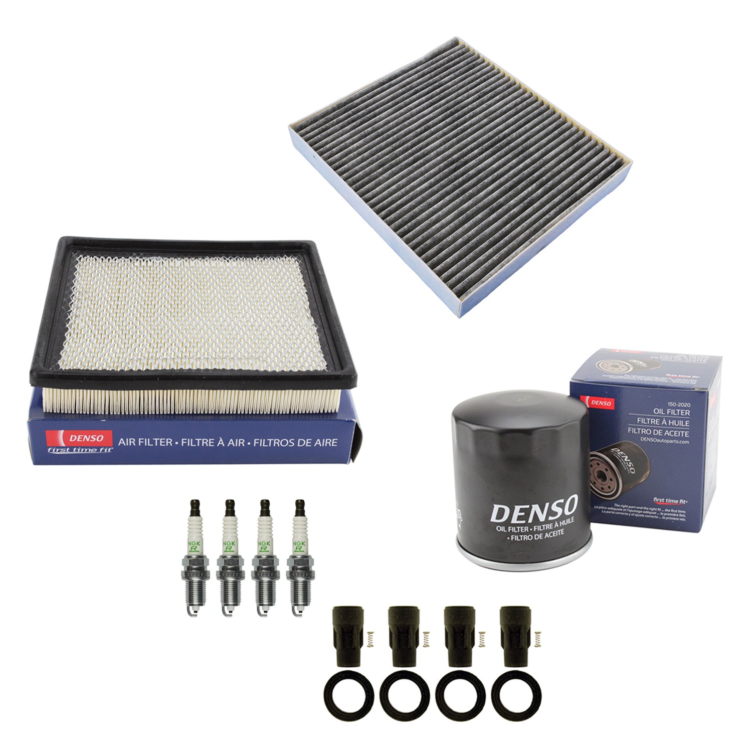 Denso Tune Up Kit NGK 4 Spark Plugs  Boots Kit for Avenger Sebring 200 2.4L L4