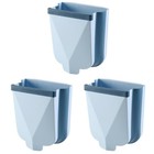 Set of 3 Wandmontierter Abfalleimer Hänge Mülleimer Küchenmüll Kann Klappmüll