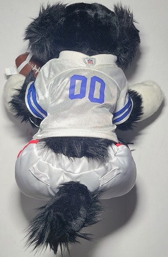 NFL Licensed Jersey Stuffed Build A Bear Dog 12” Black And White - Picture 3 of 8