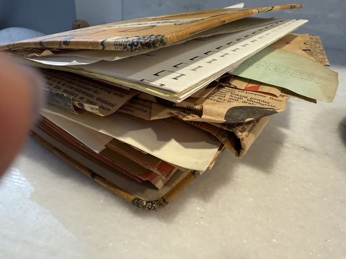 Vintage Recipes Over Stuffed Binder Cards Handwritten Clippings Clipped Typed - Picture 3 of 15
