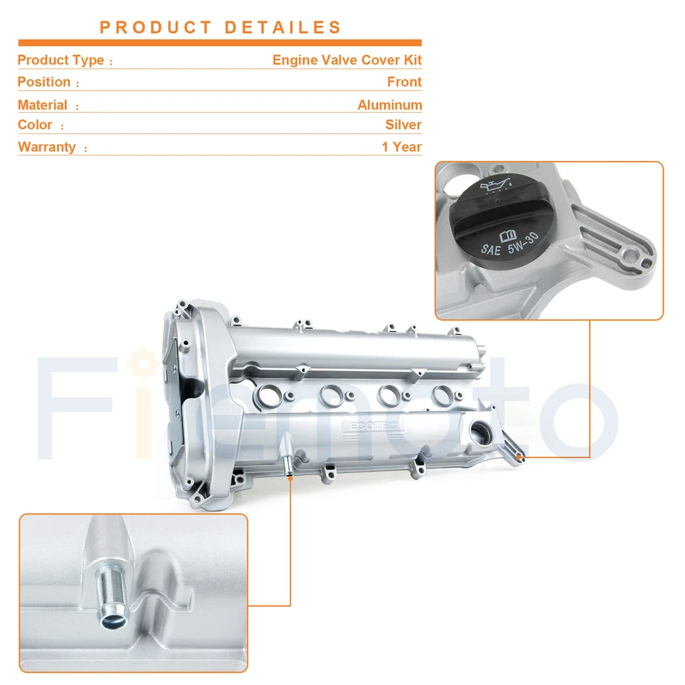 Cubierta de válvula con junta y tapa para 10-17 Chevy Equinox Captiva Malibu Impala 2.4L👍 Foto 2 de 4