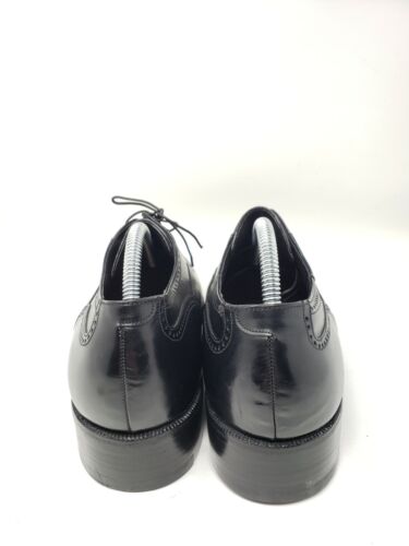Vintage Florsheim NEU! 9,5d Royal Imperial 5 Nagel Wingtip schwarz - Bild 3 von 11