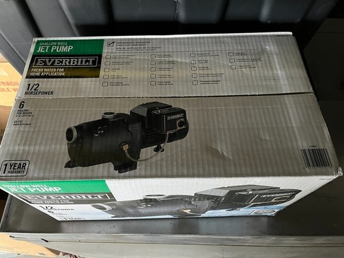 Everbilt Shallow Well Jet Pump 1/2HP 120 or 240 V (J100A3) - NEW IN FACTORY BOX - Picture 4 of 4