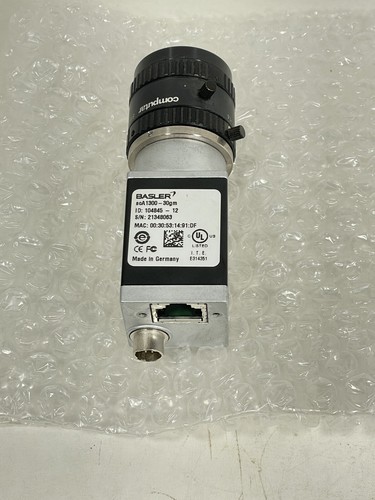 Basler acA1300-30gm ace Area Scan Camera w/ Computar 8mm Lens *TESTED* - Picture 3 of 4