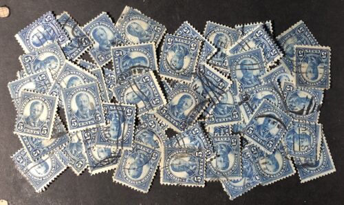 Postage Stamps For Crafting Used 1924 5c D.blue T.Roosevelt p11-10-1/2 50pcs. - Picture 1 of 1