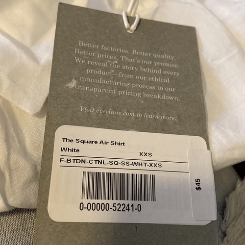 Everlane The Square Air Shirt in White XXS - Picture 3 of 4