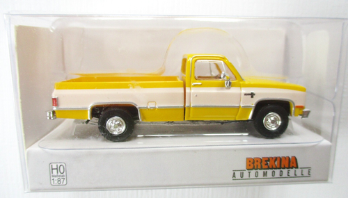 NEU 2025! HO Brekina 1982 Chevrolet Chevy C-10 Pickup in gelb / weiß # 19655