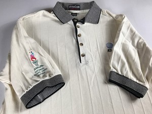 AT-amp-T-Olympic-Polo-Shirt-VTG-1996-Mens-SZ-M-L-Atlanta-Georgia-USA-Made-Centennial