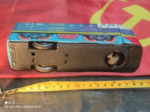 VINTAGE LOCOMOTIVE CHINA 630 MS 770 CLOCKWORK RINGING SUPER EXPRESS WIND UP TOY - Picture 6 of 24