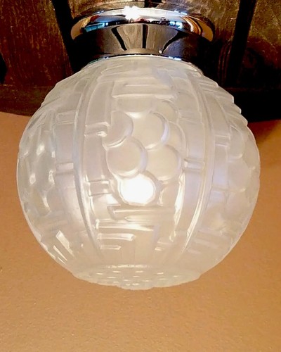Vintage 40er-60er Jahre Art Deco geometrische Blase Glas Deckenleuchte Leuchte - Bild 7 von 12