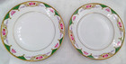 Bloch & Co Medium Salad Plate Eichwald Czech Floral White Green Vtg 7.5 Set of 2