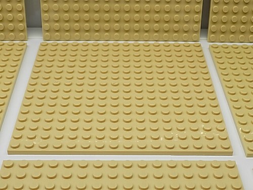 Lego 9 tlg. Hellbraune Bodenplatten mit Nieten Lot {GEWASCHEN} - Bild 6 von 10
