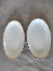 set dish diner fish plate gold color rare retro vintage decor kitchen home gift