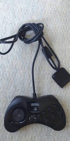 Controller Black Japan Ver Reproduced Sega Saturn Control Pad for PlayStation 2