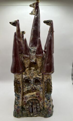Rambling Rose Castle With Tile Base Clay Works 2000 Blue Sky Collectors Item - Picture 4 of 4