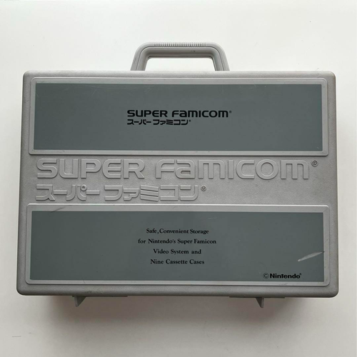 Estuche de transporte de almacenamiento Super Famicom solo gabinete rígido Nintendo plástico SFC usado - Imagen 3 de 13