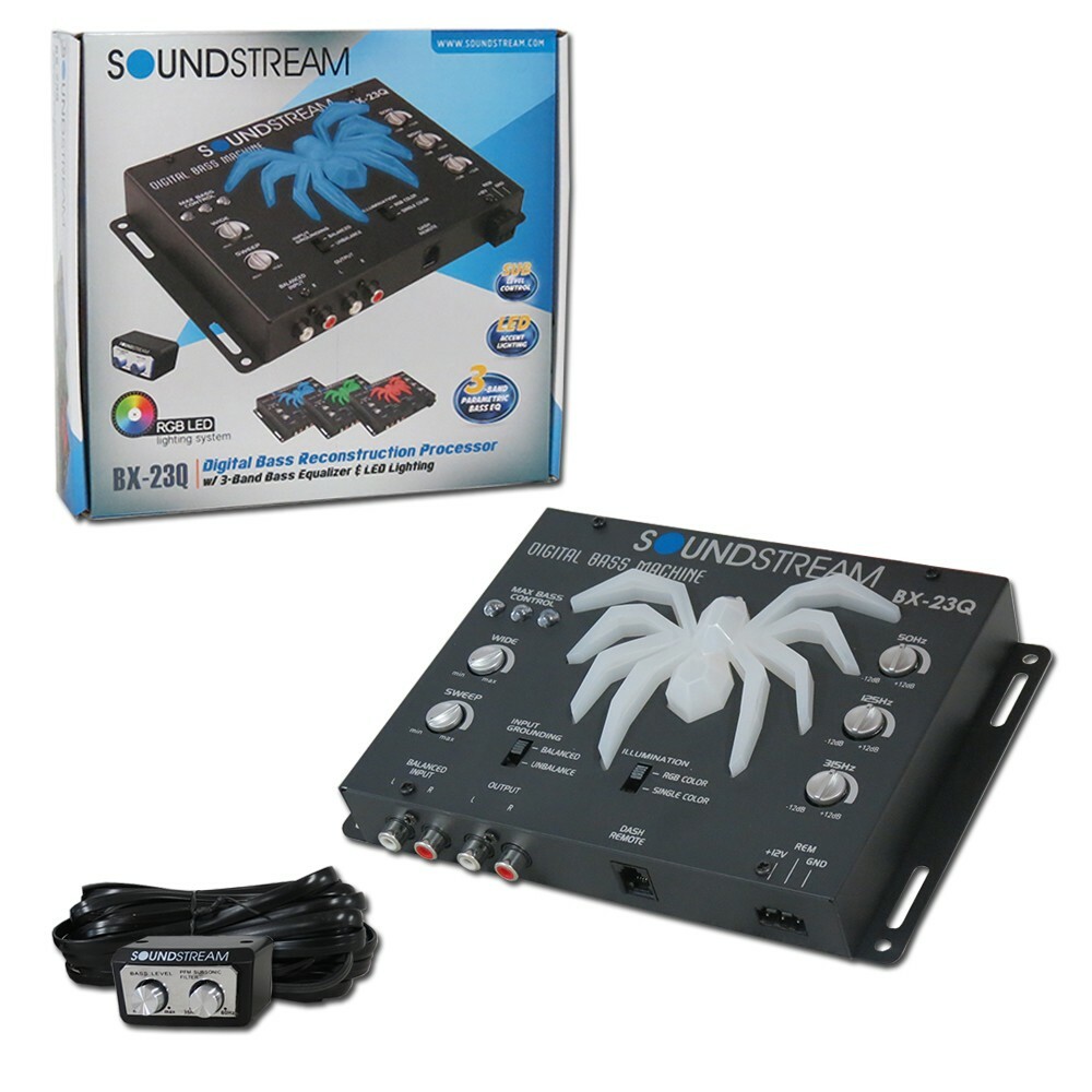 Restaurador De Bajos Soundstream BX-23Q Digital Bass Reconstruction  Processor W/ 3-Band Bass Equalizer & LED Lighting Epicentro Para Sonido De  Carro