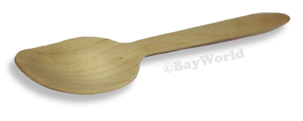 100 St Holz LöFfel Premium Besteck Kompostierbar Bio 16,5Cm Einwegbesteck 260095-image