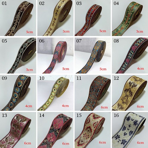 Vintage Floral Lace Crochet Jacquard Ribbon Braid Trim Fabric Decor Craft DIY 13 - Picture 5 of 46
