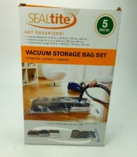 Sealtite Vacuum Storage 5 Piece Set Vacuum Bag NOS