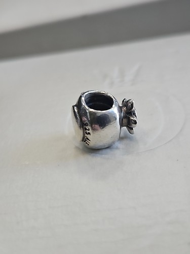 RETIRED RARE Pandora Sterling Silver & Orange CZ Perfume Bottle Charm ALE 925 - Picture 4 of 5