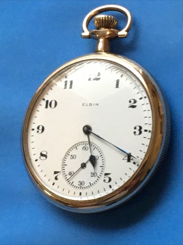 Antique Elgin 1920 Pocket Watch Patriotic Protective Order of Stages 12s Runs - Picture 7 of 9