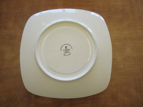 Gibson MADISON COURT WHITE Soft Square Salad Plate 8 in 1 ea 7 available - Picture 5 of 5