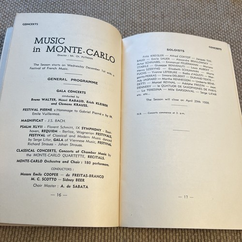 Monte-Carlo General Programme Guide of Attractions Season 1937-1938 - Picture 4 of 11