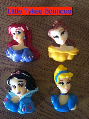 Resin Flatbacks ... 4 x Disney Princess 3D WAS £1.99 NOW 99P !!! !!