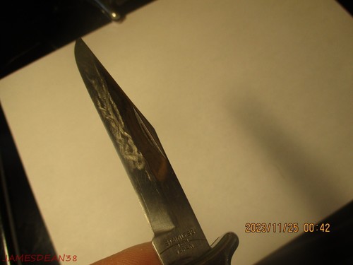 FAUX ? MOTHER OF PEARL LOCKBACK KNIFE FOLDING STAINLESS STEEL JAPAN - Picture 4 of 5