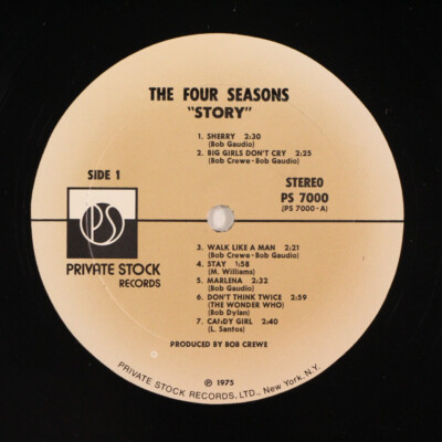 The Four Seasons Story 2枚組LPレコード The Four Seasons Story 2 LP Private Stock PS 7000 | eBay