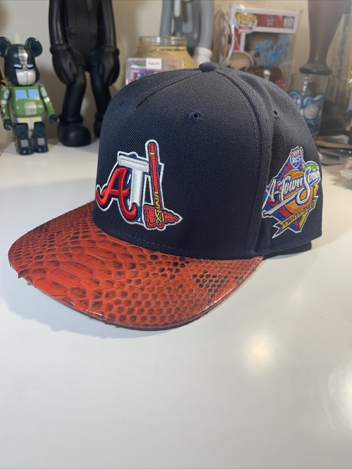 Twnty Two A TOWN SERIES ATL Navy Red Python 6 Pan… - image 1