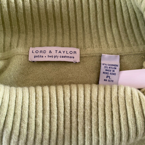 Lord & Taylor Women's Two Ply Cashmere 3/4 Sleeve Cowl Neck Sweater L2 - Picture 3 of 3