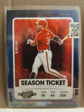 Nate Lowe 2021 Contenders OPTIC SEASON TICKET RED WAVE card #13 Texas Rangers
