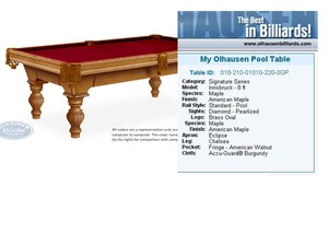 Details About Olhausen Pool Table Billiard 8 Ft Three Piece Slate With Accessories Red Felt